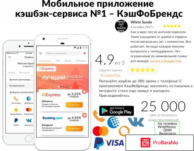 Кэшбэк-сервис Cash4Brands фото