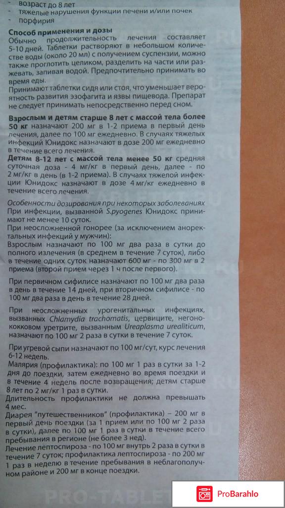 ЮНИДОКС СОЛЮТАБ таблетки обман