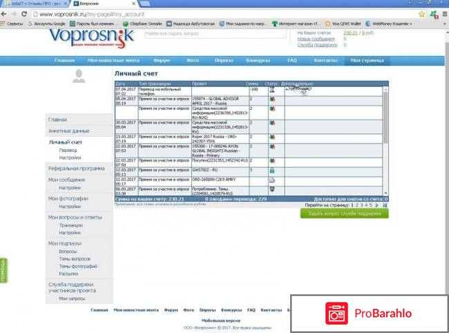 Сайт оплачиваемых опросов Вопросник отрицательные отзывы