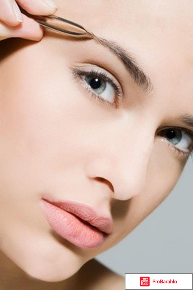 Коррекция бровей до и после 