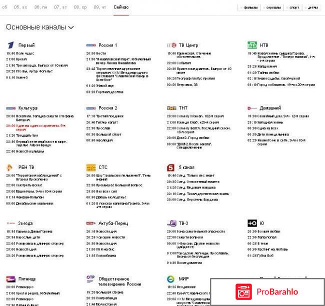 Яндекс.Телепрограмма отрицательные отзывы