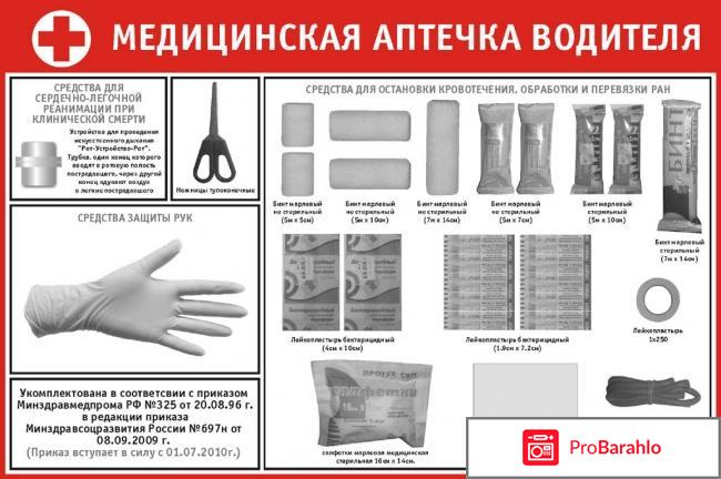Содержание аптечки первой помощи обман