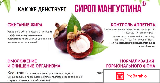 Сироп мангустина для похудения реальных отрицательные отзывы