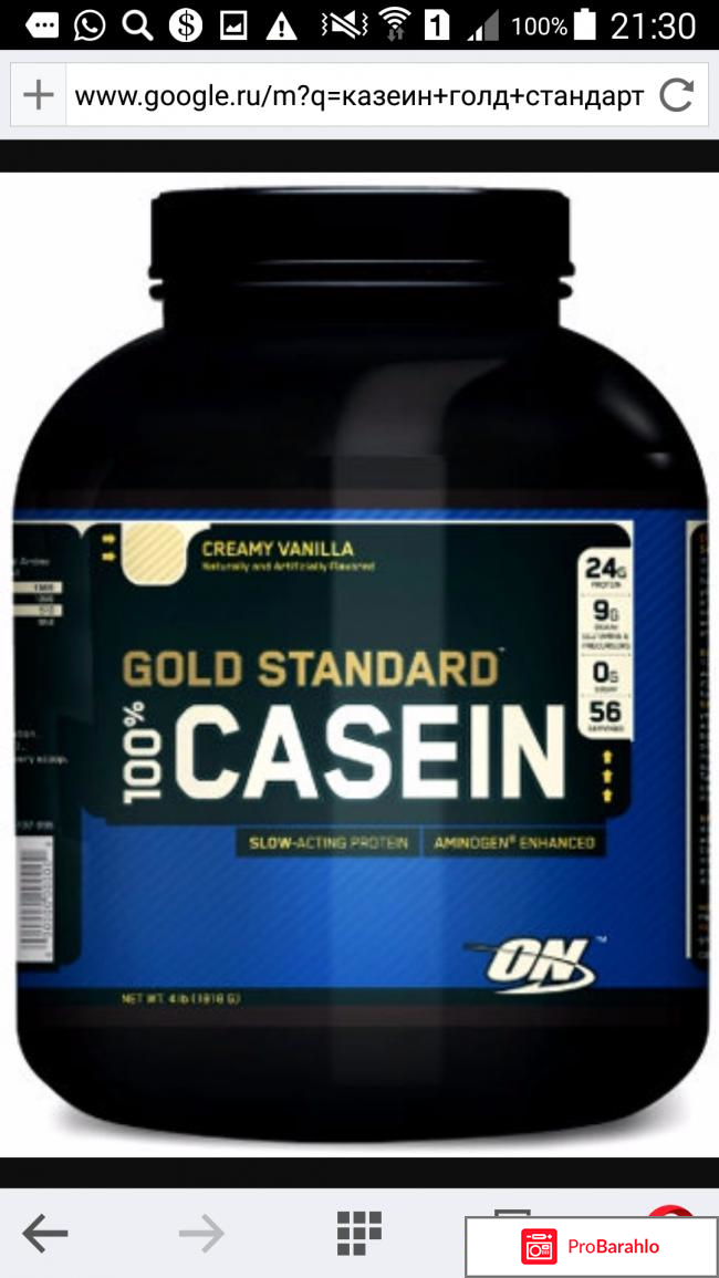 100% Casein Gold Standard 