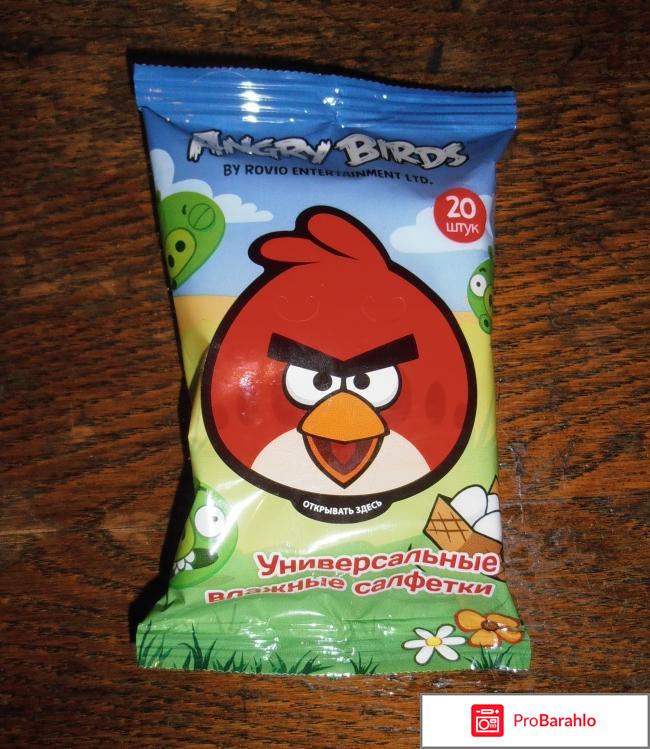 Салфетки влажные универсальные Angry Birds 