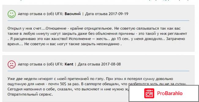 Отзывы ufx реальные отзывы