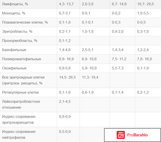 Миелограмма костного мозга расшифровка реальные отзывы
