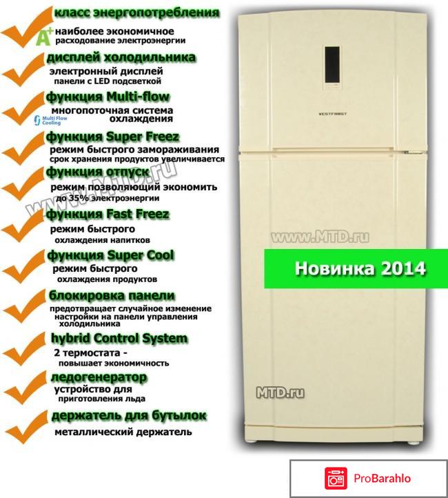 Холодильник Vestfrost VF 465 EB отрицательные отзывы