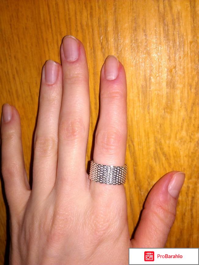Сетчатое серебряное кольцо Алиэкспресс фото