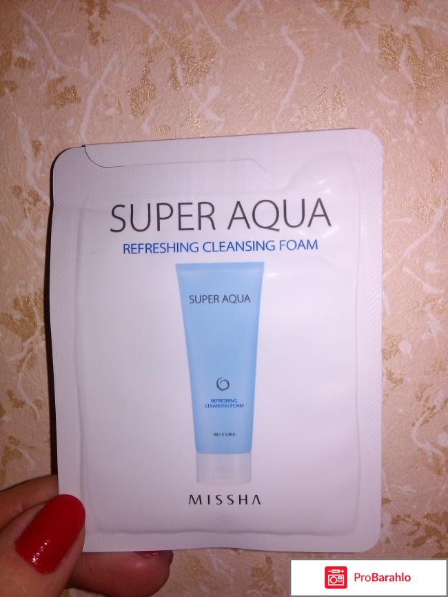 Пенка для глубокого очищения кожи лица Missha Super Aqua Refreshing Cleansing Foam 