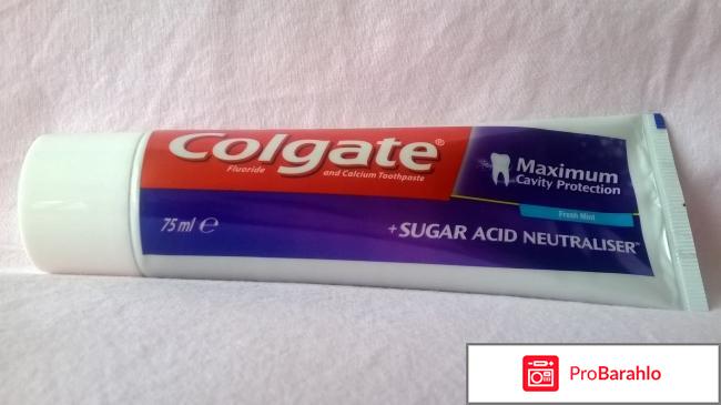 Colgate Максимальная защита от кариеса + Нейтрализатор Сахарных Кислот Мятная Свежесть отзывы владельцев