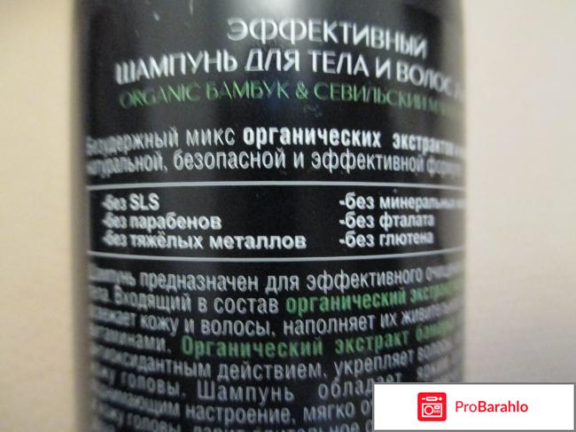 Эффективный шампунь для волос и тела 2 в 1 Бамбук и Севильский мандарин LOVE 2 mix ORGANIC отрицательные отзывы
