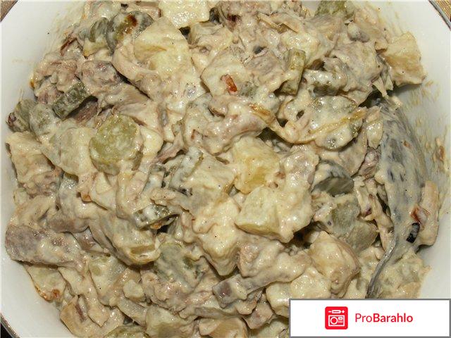 Рецепт салата из шампиньонов