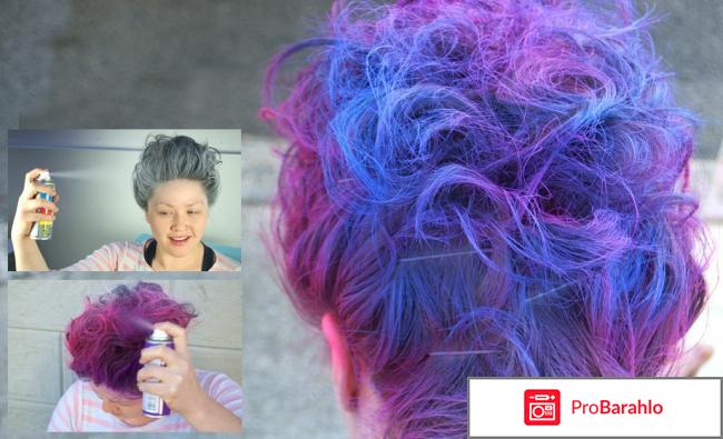 Цветной спрей для волос обман