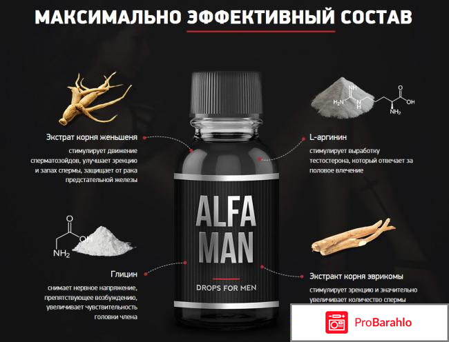 Альфа ман капли отрицательные отзывы