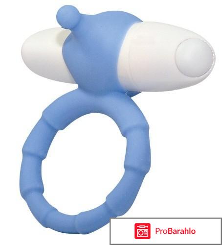 Smile Кольцо для пениса с вибрацией Loop голубое 
