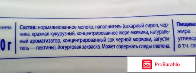 DANONE Йогурт натуральный с черникой и ежевикой отрицательные отзывы