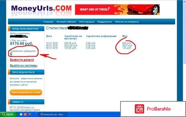 MoneyUrls.COM отзывы владельцев