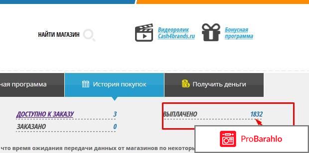 Кэшбэк Cash4brands - возврат денег с покупок реальные отзывы