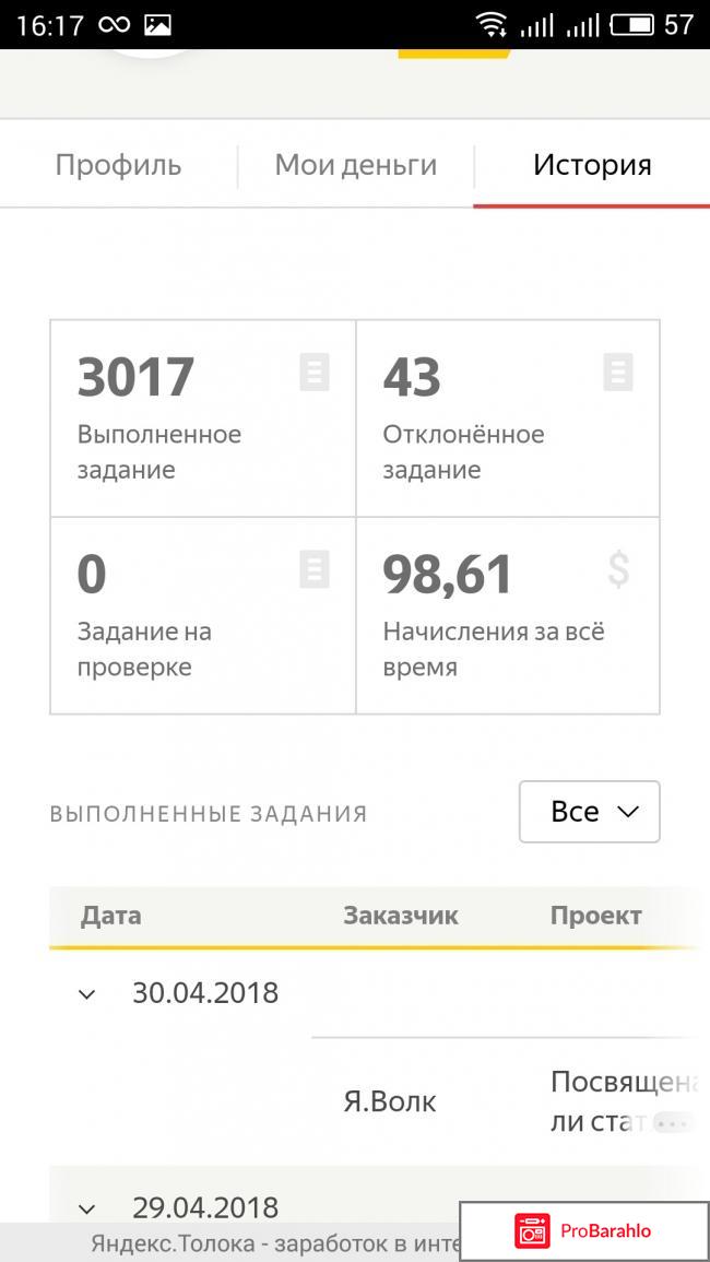 Яндекс толока отзывы 