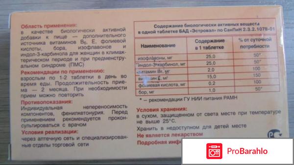 Эстровэл отзывы женщин и врачей отрицательные отзывы