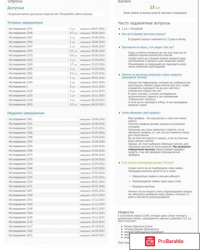 Сайт Profi Online Research отрицательные отзывы