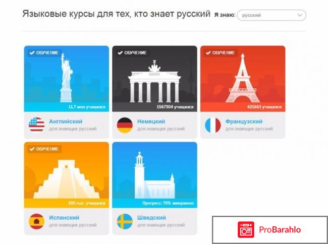 Сайт изучения иностранных языков Duolingo отрицательные отзывы