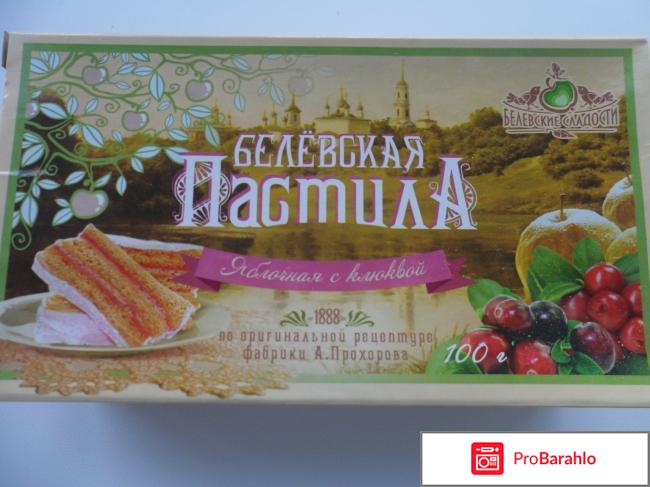 Белёвская пастила яблочная с клюквой 