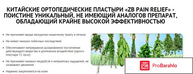 Пластырь zb pain relief цена 