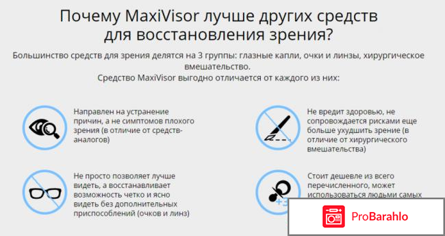 Максивизор капсулы отзывы правда или ложь отрицательные отзывы