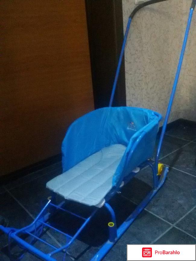 Санки Ника Тимка 5 Комфорт с колесом синие 