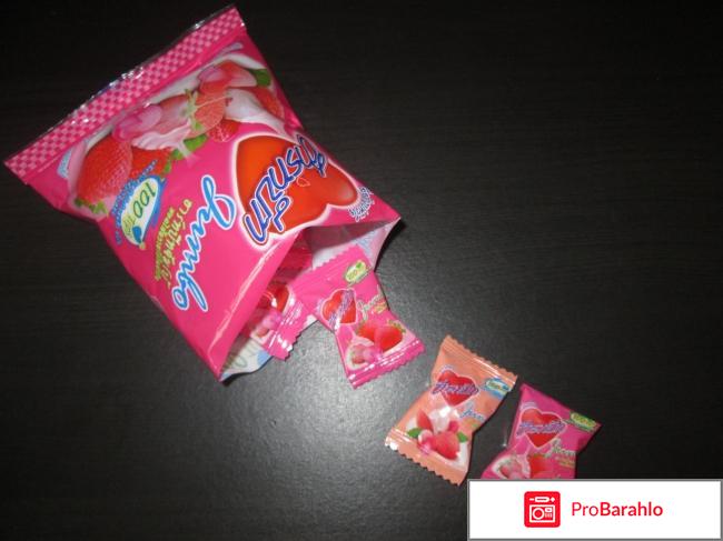 Леденцы Jambo с начинкой со вкусом личи и клубники Таиланд отрицательные отзывы