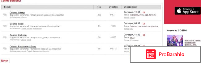 Космо форум отзывы владельцев
