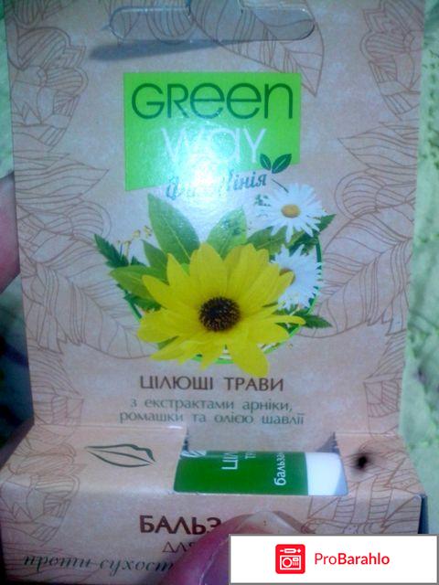 Бальзам для губ от Green Way Целебные травы 