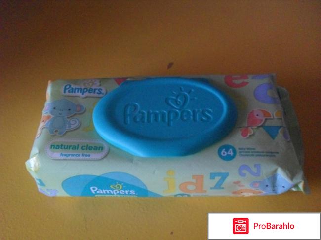 Детские влажные салфетки Pampers naturally clean с экстрактом ромашки 