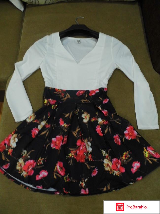 Платье AliExpress 2015 new fall and spring in Europe and America sexy low-cut V-neck long-sleeved floral print mini dress casual women 