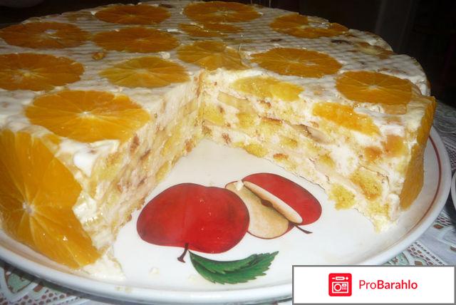 Заливной пирог на сметане с фруктами 