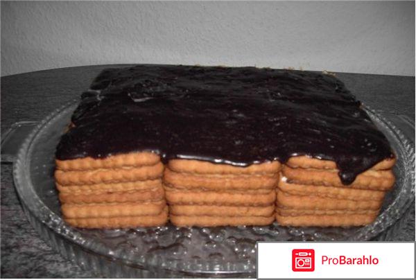 Торт из печенья и творога 