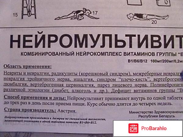 Таблетки Нейромультивит отрицательные отзывы