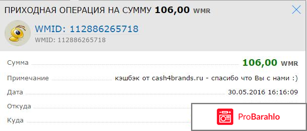 Cash4Brands.ru возвращает покупателю процент от стоимости покупки. фото