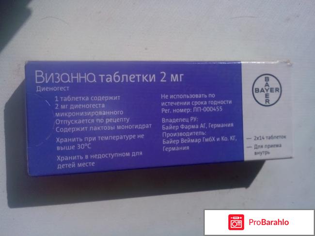 Визанна отзывы врачей отрицательные отзывы