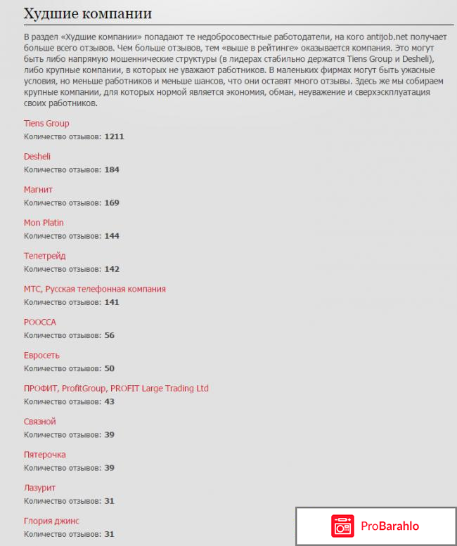 Список черных работодателей реальные отзывы