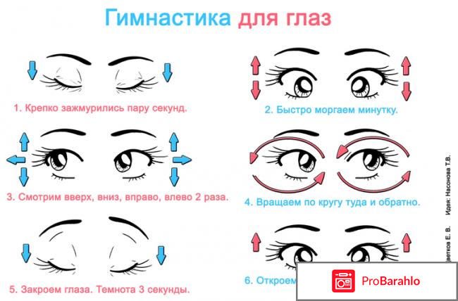 Гимнастика для глаз: польза, упражнения для взрослых отрицательные отзывы