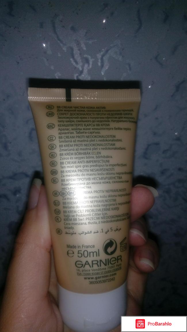 BB крем Garnier Pure Active отрицательные отзывы
