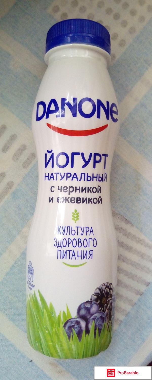DANONE Йогурт натуральный с черникой и ежевикой 