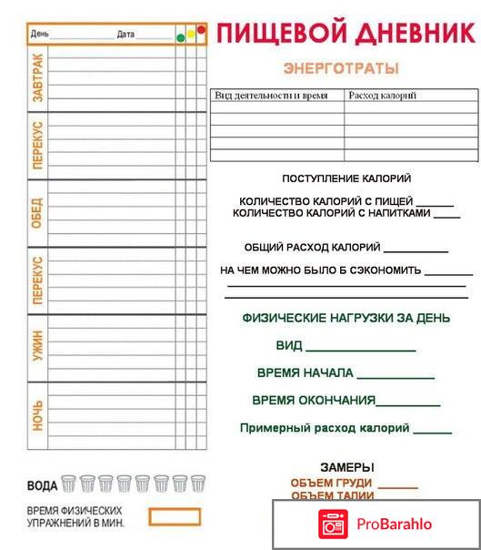Дневник похудения: как вести, примеры, что дает отрицательные отзывы
