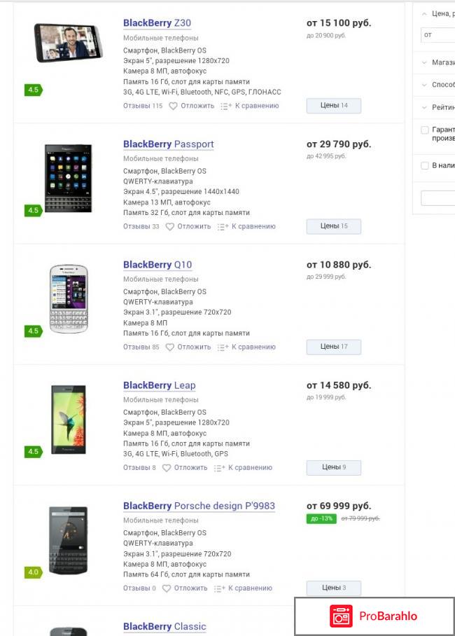 Телефоны blackberry отрицательные отзывы