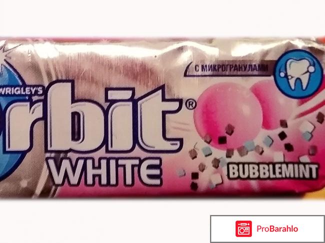 Жевательная резинка Orbit white bubblemint С ароматом фруктов и мяты 