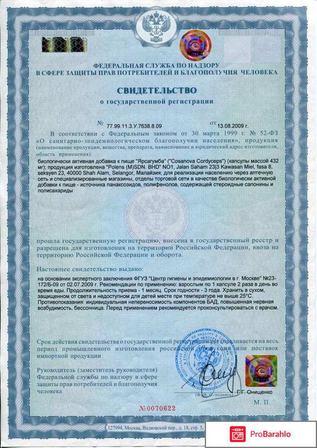 Инструкция ярсагумба обман