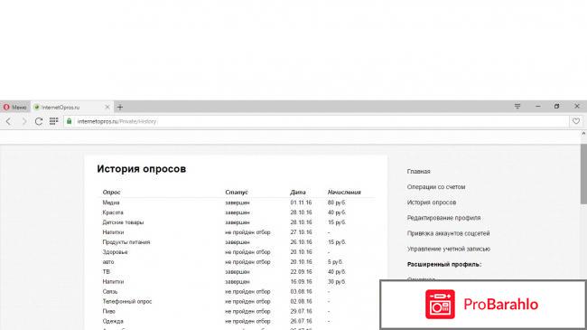 Сайт оплачиваемых опросов internetopros.ru отрицательные отзывы
